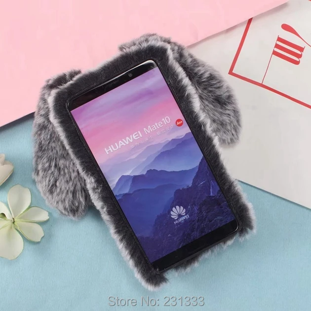 Мягкий чехол из ТПУ с кроличьими ушками C-ku для Huawei Mate 10 Plus Honor 7X Xiaomi Redmi 5A роскошный