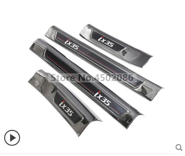Built-in 4PCS Дверная Накладка на порог из нержавеющей стали авто аксессуары Добро пожаловать педаль для hyundai IX35 износа пластины автомобиля Стайлинг - Цвет: Built-in 4PCS