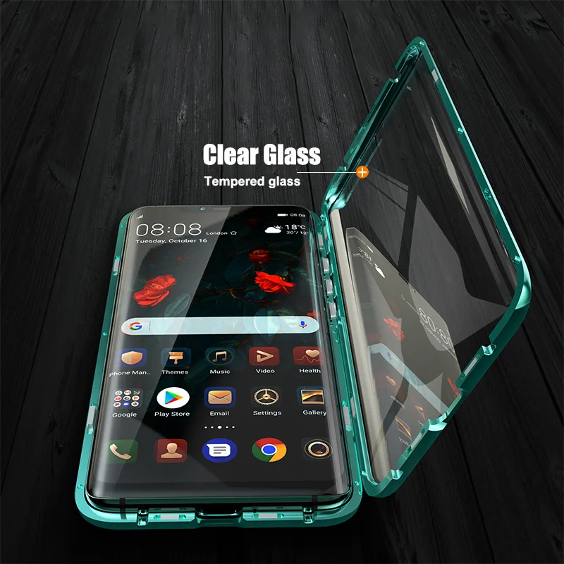 BFOLLOW 360 передний и задний 5D изогнутый стеклянный чехол для huawei mate 20 Pro Магнитный
