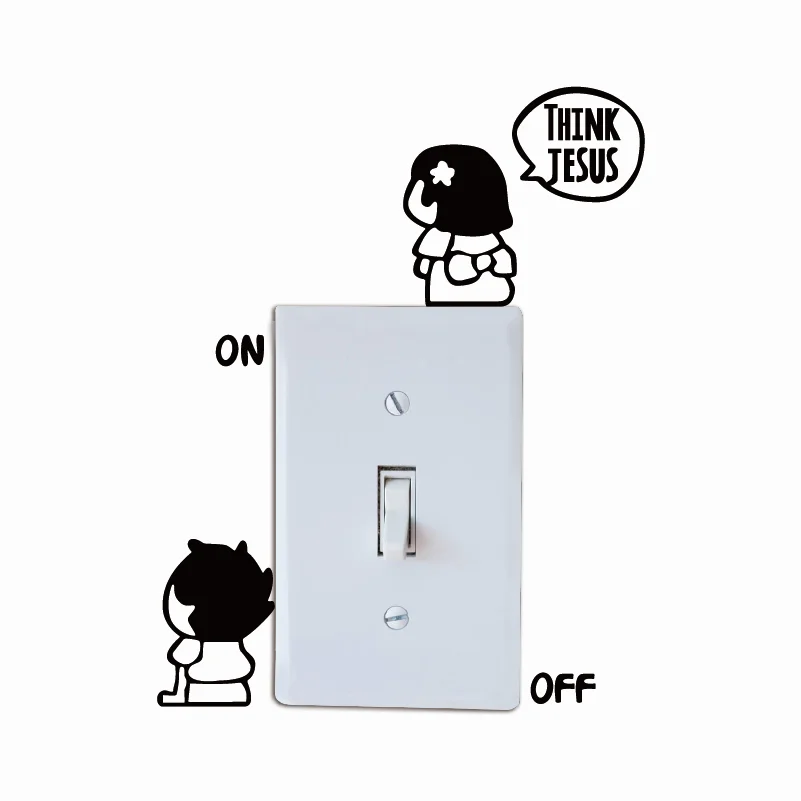 Кг 64 пары переключатель наклейки мультфильм для экономии электроэнергии