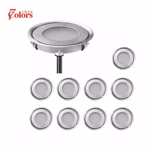 10 шт.лот, светодиодный прожектор с долгим сроком службы, для открытых площадок, для сада, террасы, украшения, IP67, 12 В, стальная светодиодная ступенчатая подсветка