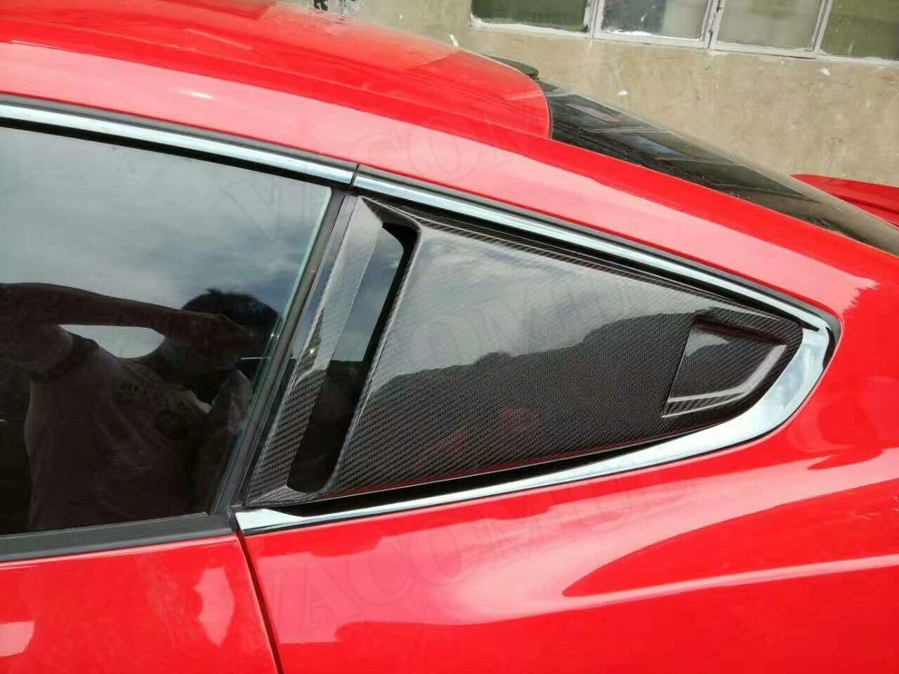 Углеродное волокно 2 шт. боковые окна автомобиля воздухозаборник планки