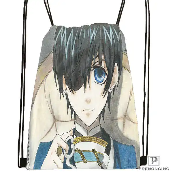 Custom Ciel. Phantomhive. full. @ 01 рюкзак с кулиской сумка милый Детская (черная спинка) 31x40 см