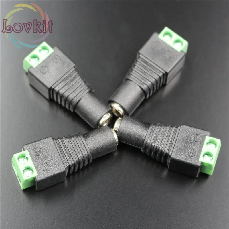 50/сумка гнездовой разъем Вилки для 5050/3528 SMD Светодиодная лента sigle цвет света DC