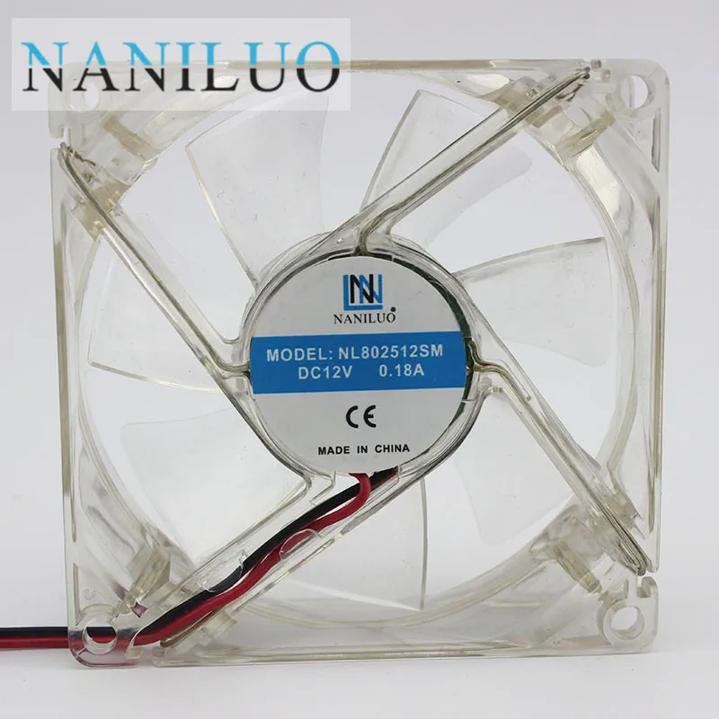 Компьютерный Вентилятор NANILUO для ПК 80 мм с 4ea светодиодами 8025 8 см бесшумный