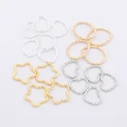 Металлические соединительные кольца, 50 шт., в форме сердца, капли воды, звезды, скрученные разъемы кольца, разделитель, для самостоятельного изготовления ювелирных изделий