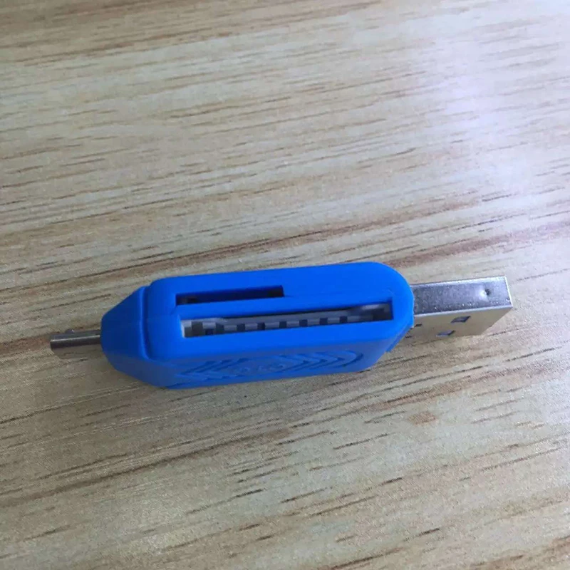2 в 1 USB OTG кардридер флеш накопитель адаптер для смартфона и ПК Micro TF / SD удлинитель