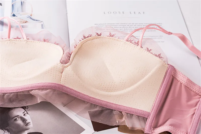 Sexy Lace Bra Briefs Set For Women Push Up Lingerie Bralette Seamless Panties Wire free Brassiere Underwear