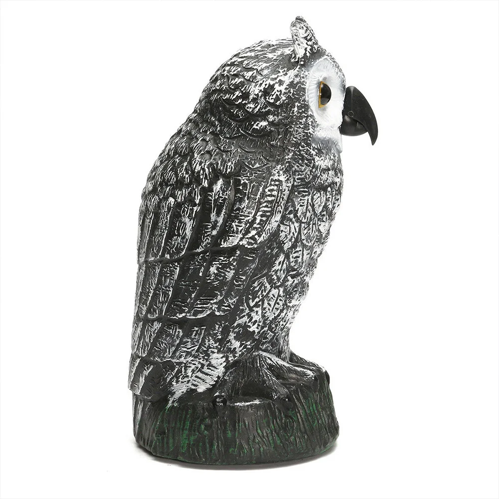 Decorative Repeller PE Large Standing Outdoor Yard Scarer Fake Owl Hunting Decoy Simulation Deterrent Practical Garden | Спорт и