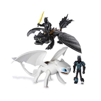 hot how to train your dragon 3 toothless light fury night fury pvc can move collectible action figure toys for children