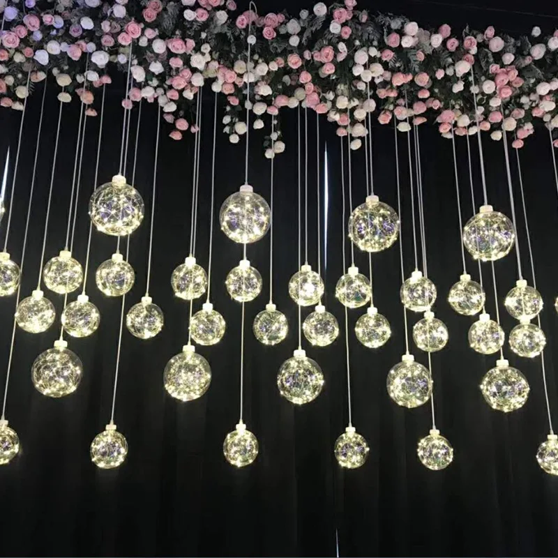 mycyk Hot star ball chandelier wedding ten stars dragon pearl lamp wedding signing-in Taiwan background welcome area copper wire