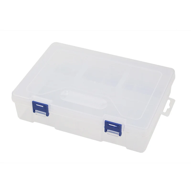 

2 Layer Storage Box Plastic Blue Transparent Demountable Storage Case for Electronic Components Accessories Raspberry Pi 3