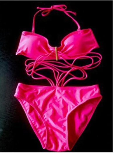 

BANGAGE HIGH WAIST Bikini CUT OUT Bikini Bandage Hollow Out Swimwear Black Push Up Swimsuit Padded Bathing Suit 2021
