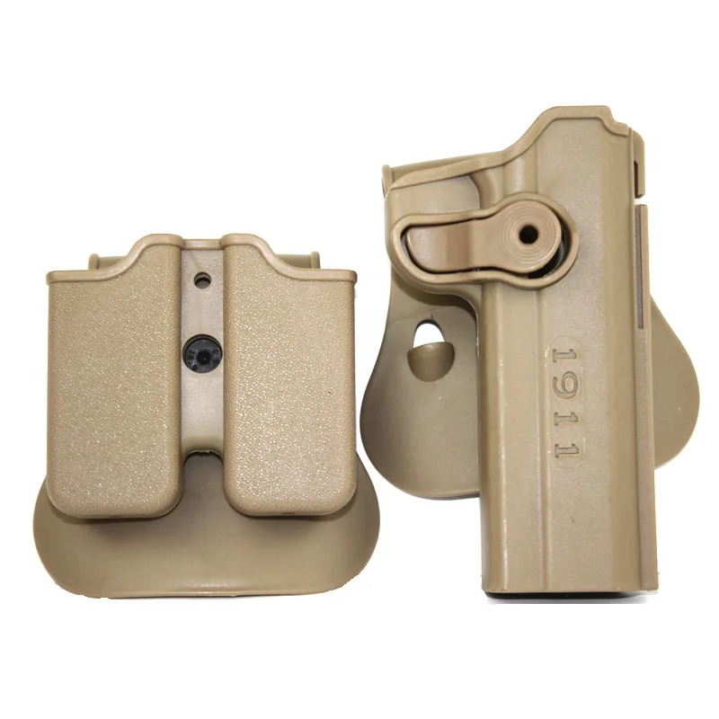 Военная армейская 1911 кобура для пистолета и двойная журнала подходит в стиле