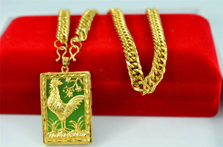 Европейские позолоченные цепи 24 карата мужское властное вьетнамское золотое