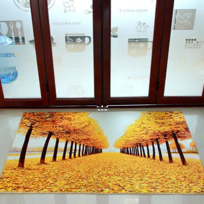 

3D Carpets Flower Painting Living Room Bedroom Rug Sofa Coffee Table Mat Yoga Pad Blue Mediterranean Style Antiskid