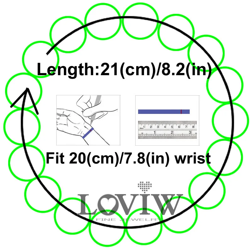 L21cm Fit 20cm wrist Новые бусы из бирюзы звено цепи цепного браслета серебристого цвета с возможностью крепления подвески-талисмана, ювелирное изделие в подарок для Для женщин Европейский Стиль loviw ювелирные украшения с камнями - Цвет камня: L21cm Fit 20cm wrist