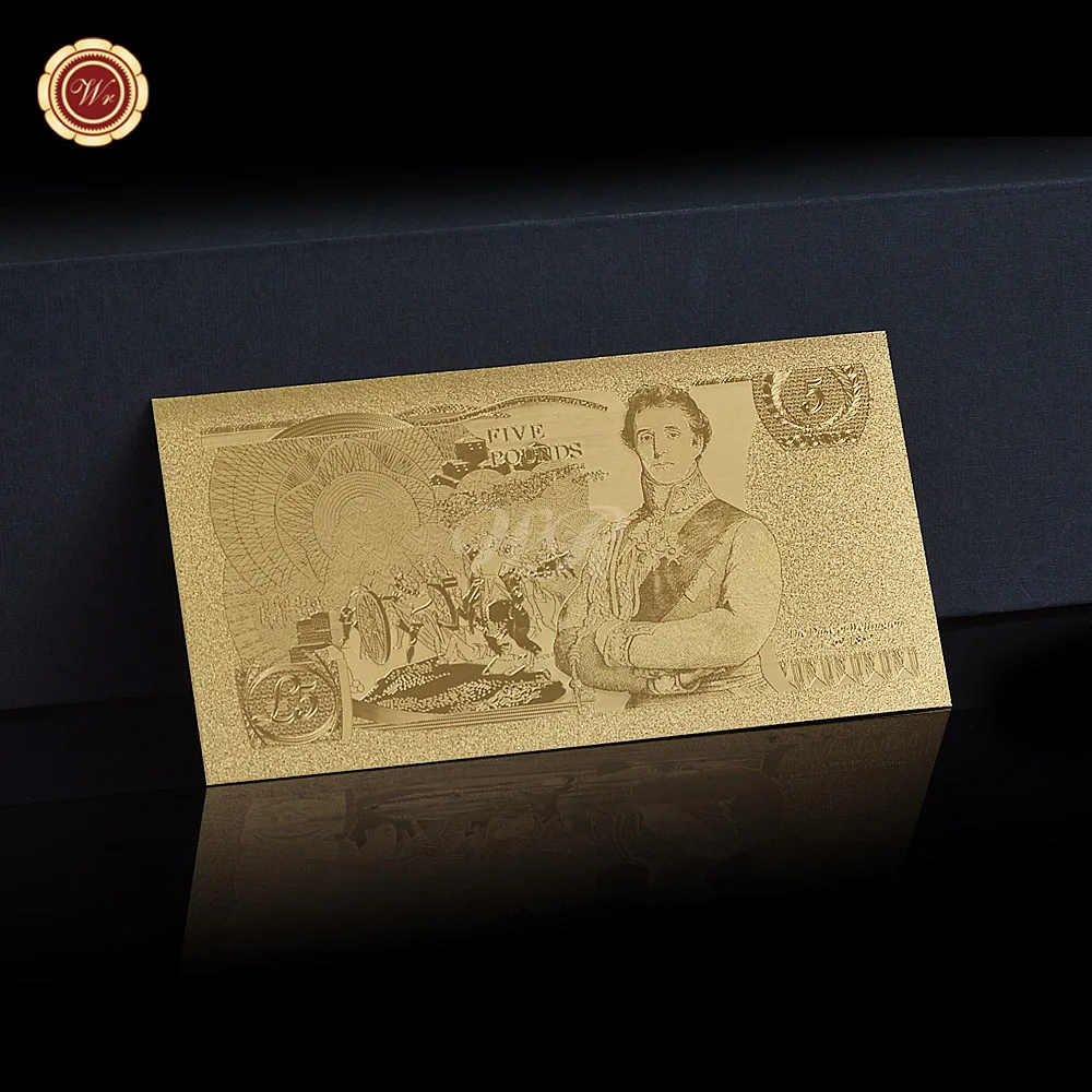 Новинка банкноты Британский банк энгланга Елизабет II 5 фунтов золотые стоимостью