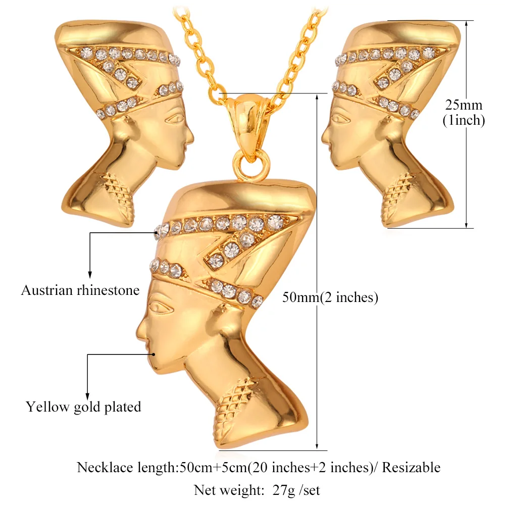Комплект украшений Collare Nefertiti S604 Женский египетские серьги ожерелье комплект из