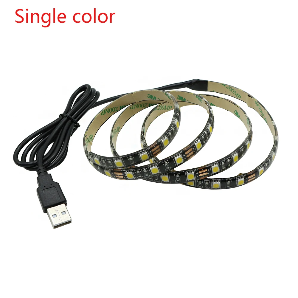 СВЕТОДИОДНАЯ лента SMD 5050 5 В 50 см 1 м 2 3 4 USB световая полоса Рождественский
