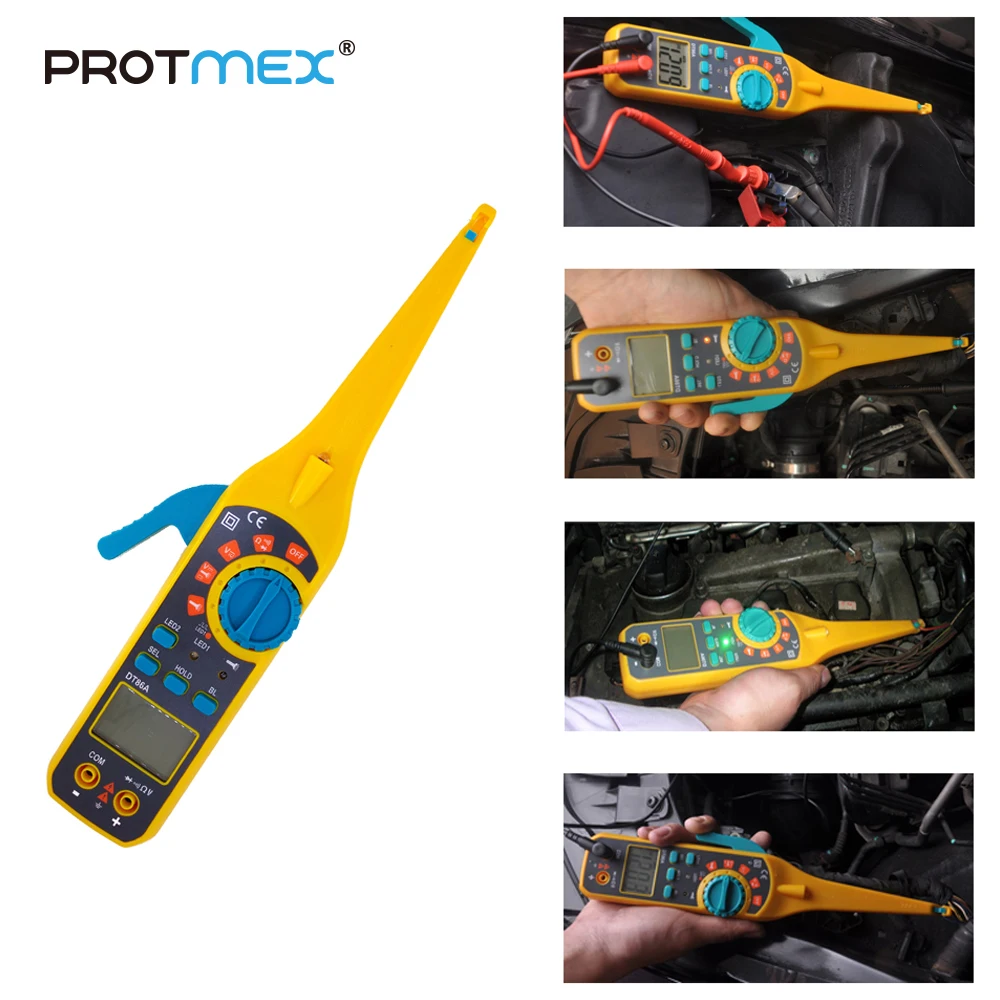 Мультиметр PROTMEX 0 380 В для ремонта автомобиля|electrical multimeter|tester multimeterautomotive multimeter |