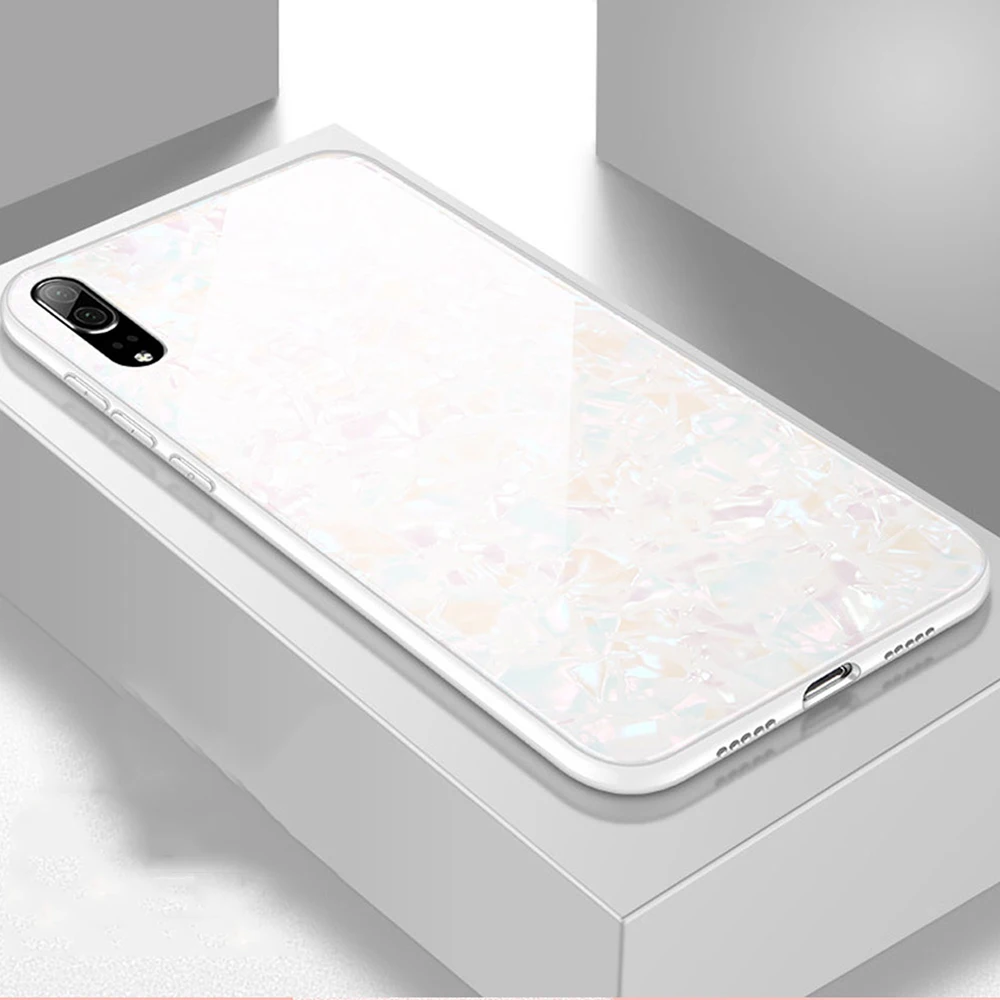 Shell Tempered Glass Phone Case For Apple iPhone X XR XS Max Cute Cover iPhon 8 7 6 6S Plus Fashion Slim Hard Back |