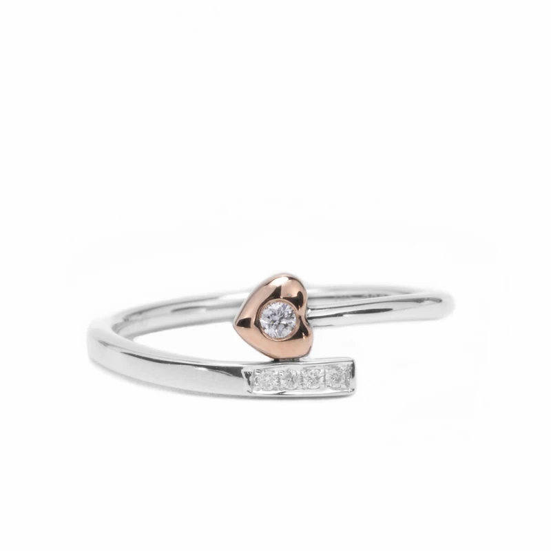 Женское Обручальное Кольцо ANI 18K из белого золота (AU750) сертифицированное