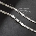 2018,5 мм модная цепочка N925 серебро цветное Ожерелье Подвеска Мужская Бижутерия Горячая Распродажа боковое ожерелье