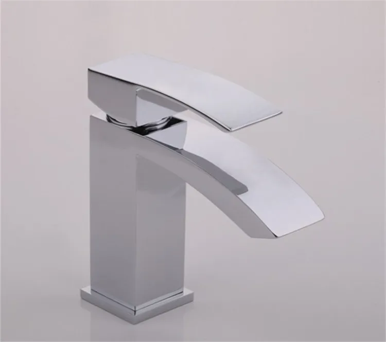 Медный смеситель для раковины кран с одной ручкой ванной комнаты на бортике