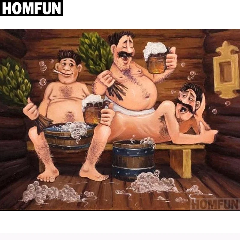 Алмазная 5D картина HOMFUN A00569 сделай сам полноразмерная/круглая вышивка крестиком с