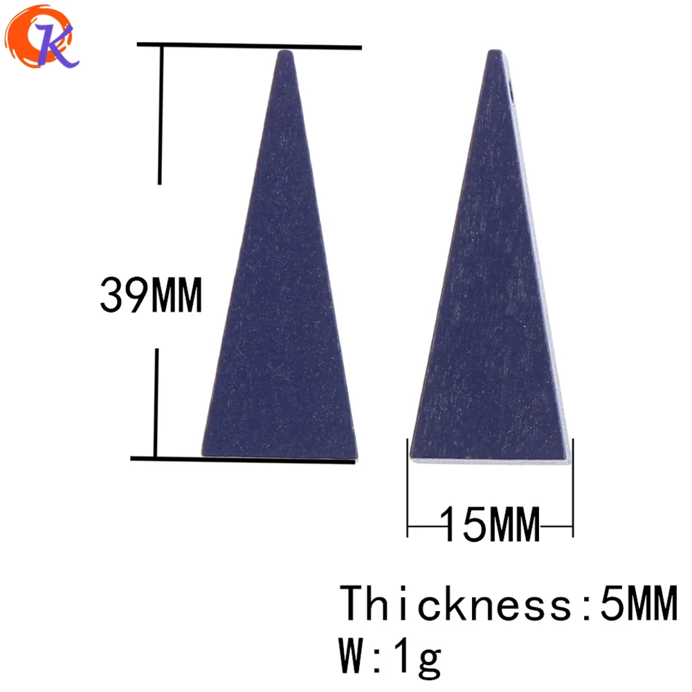 Cordial Design 200Pcs 15*39MM Jewelry Accessories/Wood Beads/Environmental Paint/Triangle Shape/DIY/Hand Made/Earring Findings | Украшения