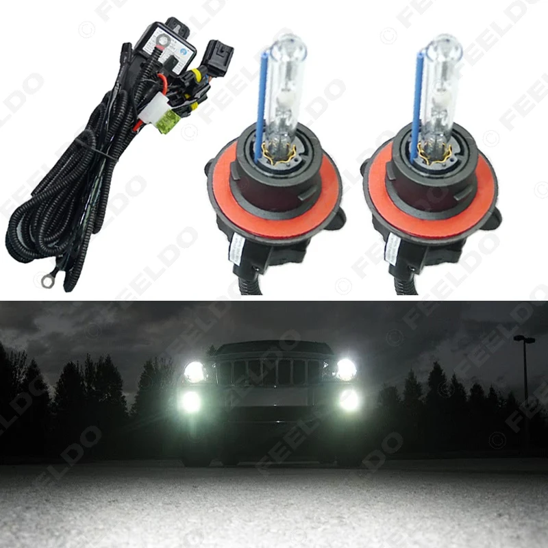 FEELDO 35 Вт Автомобильные лампы переменного тока HID Ксеноновые фары H13/9008 Hi/Lo Bi Xenon с
