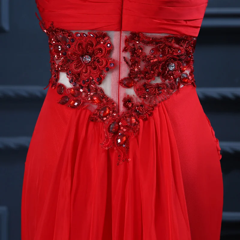 Длинные вечерние платья с красным разрезом, украшенные кристаллами, Vestidos De Festa, платья для выпускного вечера,, на заказ