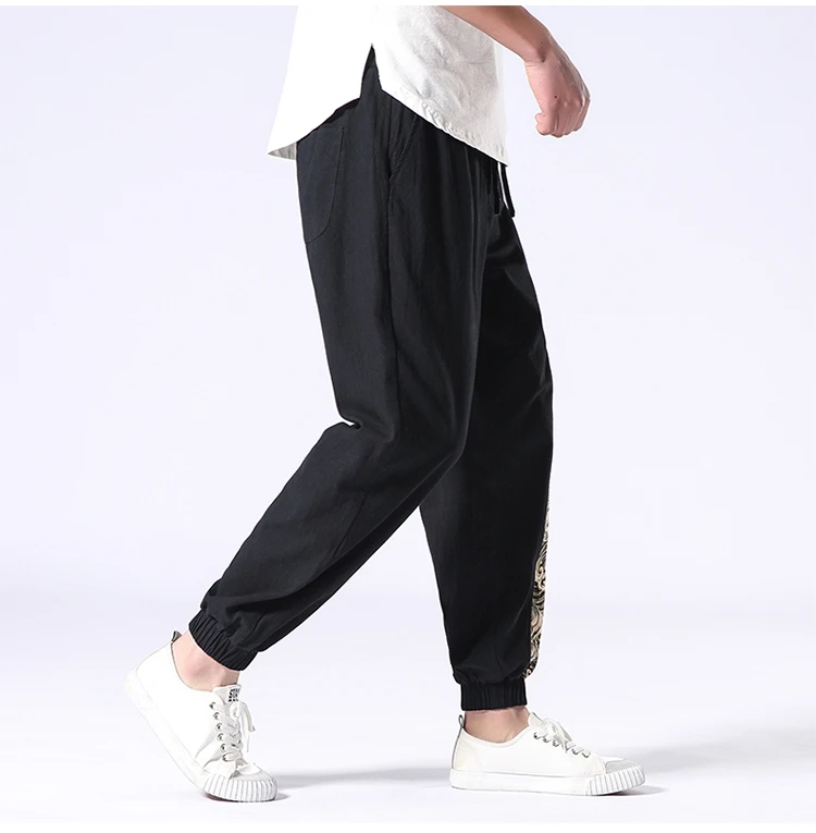 Минималист. Демисезонный мужские ретро брюки лодыжки Banded Pants карманы мужской Повседневное бегунов Брюки QT4018-K13
