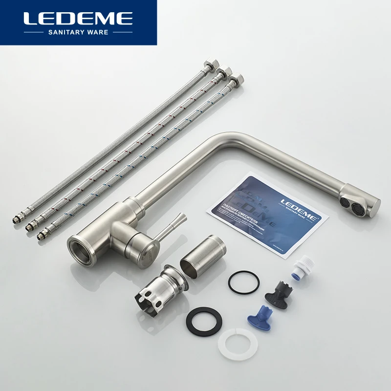 LEDEME смесители для кухни фильтр смеситель кран кухонная раковина на бортике 360