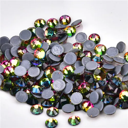 Rainbow color Высокое качество AAAAA дизайн ногтей аксессуары исправление страз SS6-SS30 Стекло Стразы Камень Кристаллы свадебное платье для ткань одежды - Цвет: Rainbow color