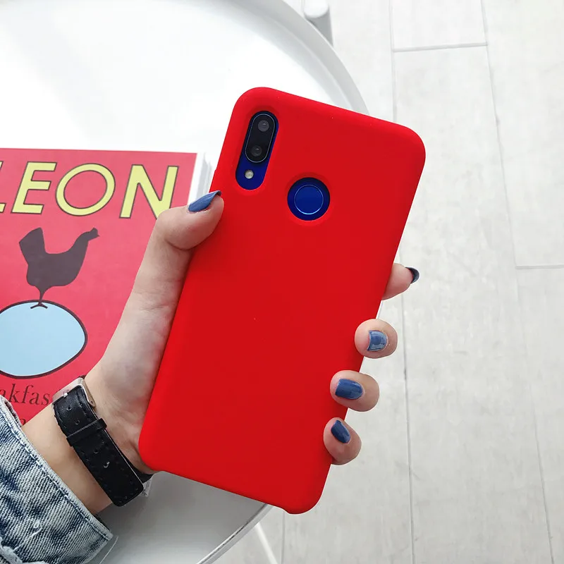 Big Red Для huawei mate 20 Lite роскошный жидкий силиконовый чехол для телефона для huawei Nova 3 Honor Note 10 мягкая кожа сенсорная Противоударная задняя крышка - Цвет: Big Red