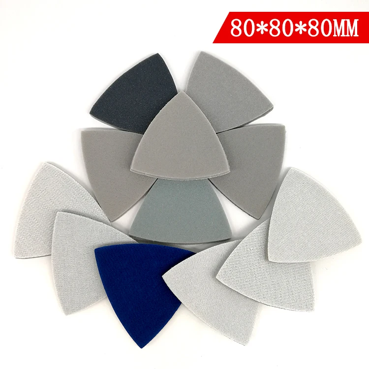 Самоклеящаяся треугольная зернистая наждачная бумага 80*80*80 мм 18 шт. зернистость