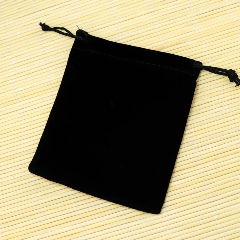 

100pcs/lot Black Velvet Bags 9x12cm Small Jewelry Pouch Bag Drawable Wedding Christmas Gift Bag Charms Bracelet Packaging Bags