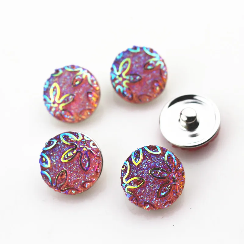 

New novelty 50pcs/lot pink starfish Snap Button Print Glass Snap Charms Fit 18mm DIY Ginger Snap Bracelet Jewelry