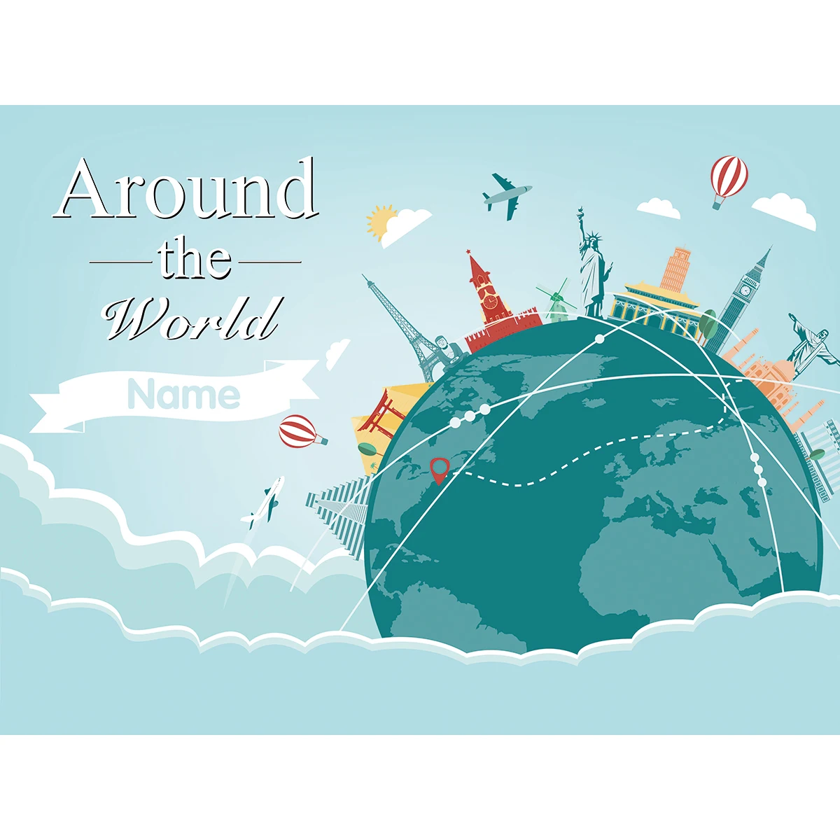 Allenjoy виниловый материал фотография путешествия знаменитый мир