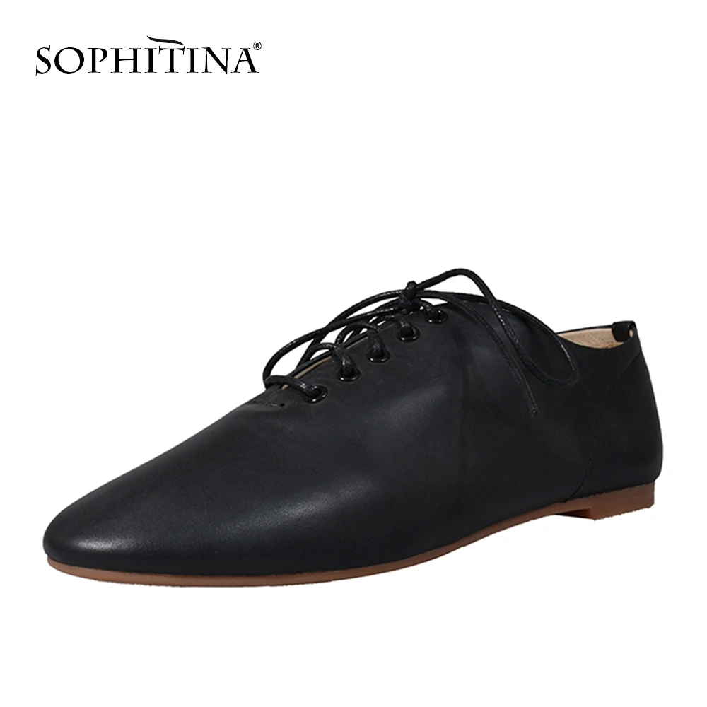 SOPHITINA/повседневные женские туфли на плоской подошве со шнуровкой с круглым