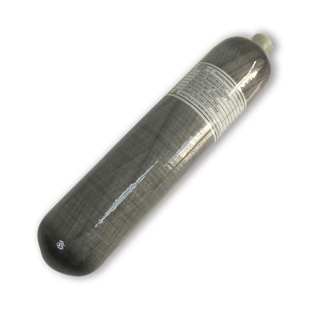 AC102 Pcp 2L 300Bar цилиндрический воздушный шарик для бутылки из углеродного волокна со