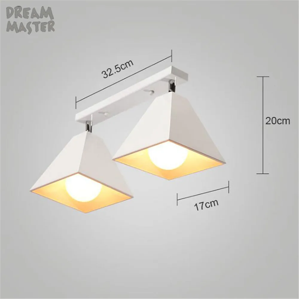 white 2light Ретро промышленный Лофт скандинавский кованый потолочный светильник, 1 2 3 головки лампы для домашнего декора, ресторан столовая кафе бар комната Светильник - Цвет корпуса: white 2light