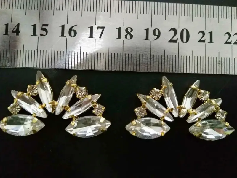 Сделай Сам 20 шт. изысканные пуговицы со стразами с плоским основанием стеклянный