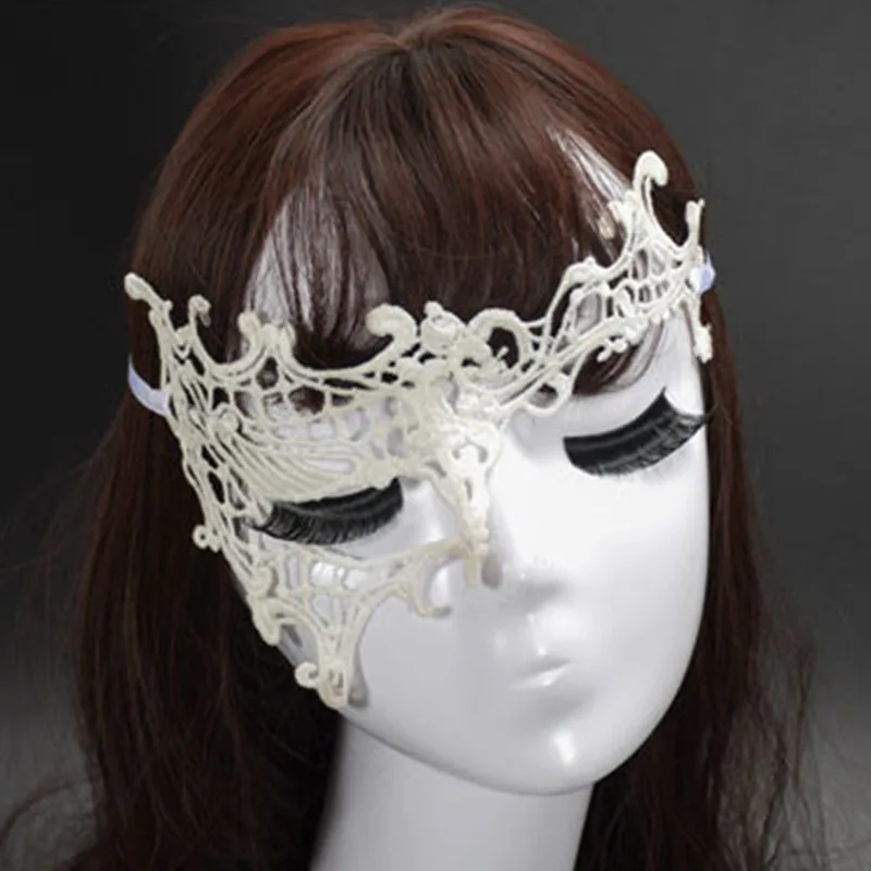 Необычная модная женская кружевная полумаска для лица ночного клуба и танцев