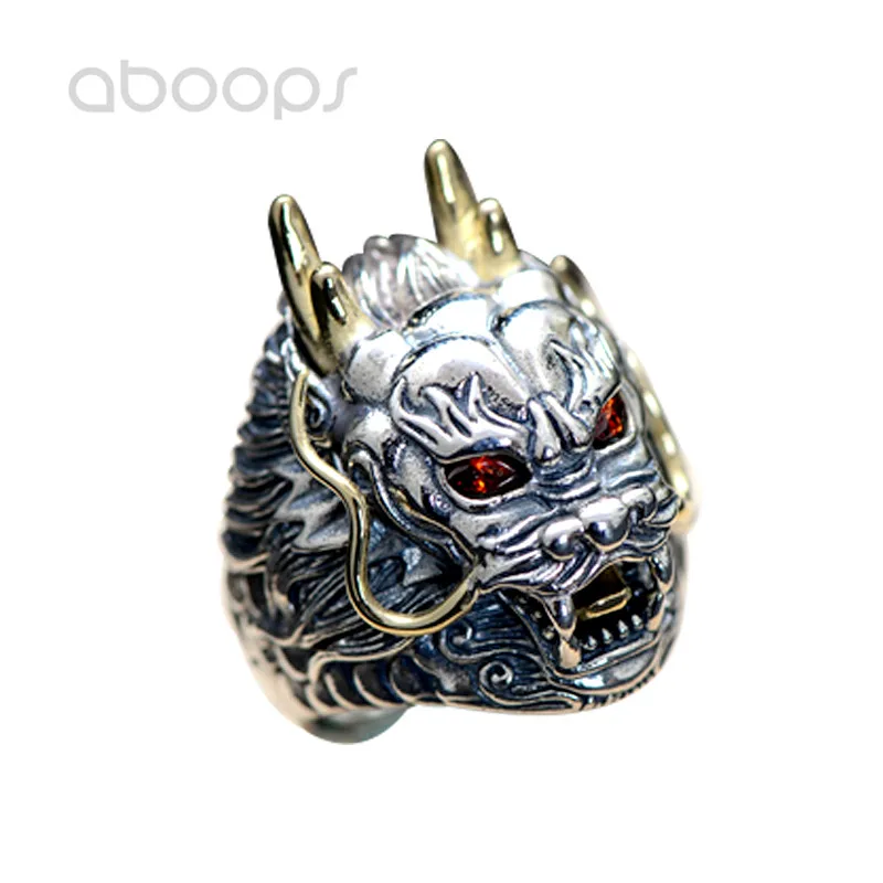 Мужское кольцо в виде головы дракона регулируемый размер 8 5 10 5|ring jewelry|jewelry for men925