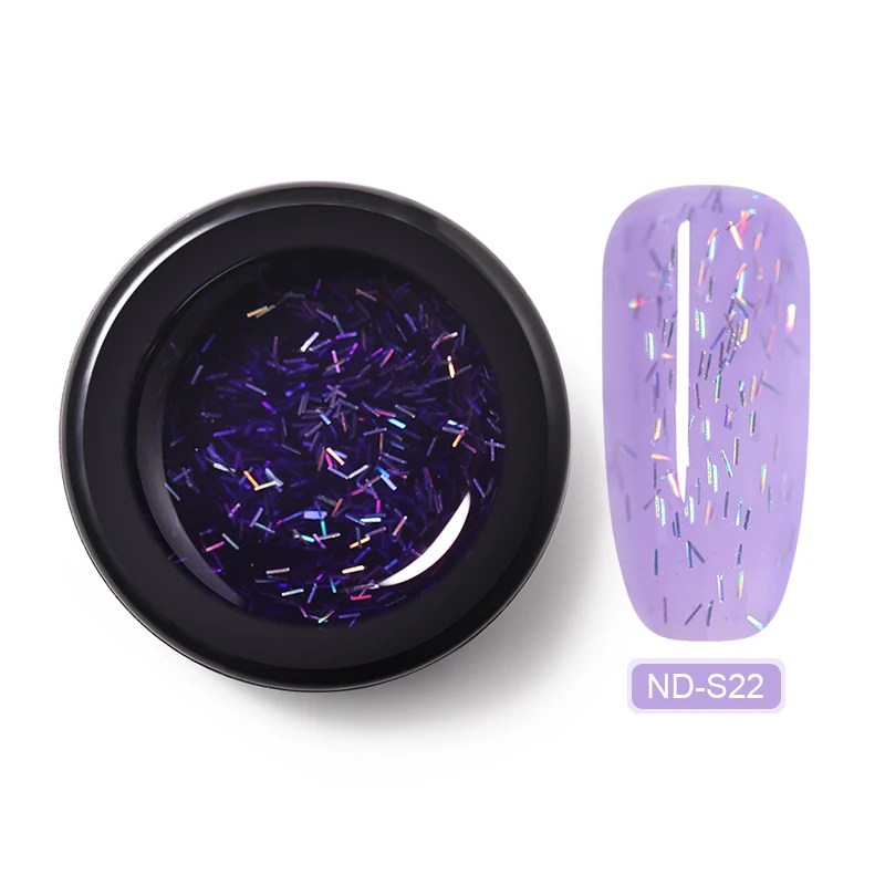 ND-S22 NICOLE DIARY 5 мл Блестящий Гель-лак для Ногтей Сияющий долговечный впитывающий УФ-гель с УФ-лампой красного цвета лак для дизайна ногтей - Цвет: ND-S22