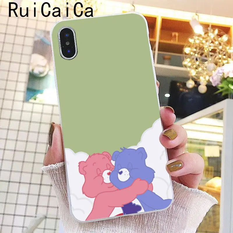 Ruicaica розовый милый мягкий силиконовый чехол для телефона с мишками радуги iPhone 8 7 6