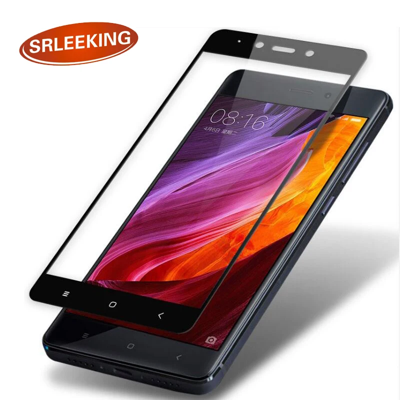 SRLEEKING Full cover Screen Protector Toughened Glass for Xiaomi Redmi Note 4x Global Version Colorful protective film |